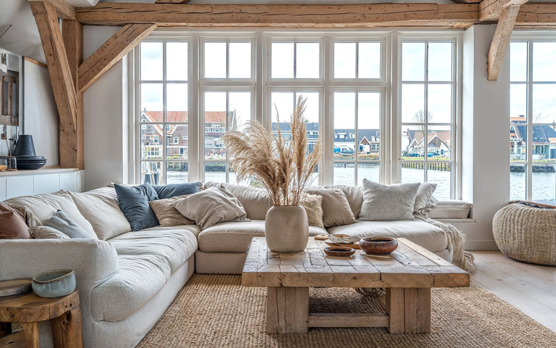 Landhaus-Boden: warme Eiche, Farben und Materialien