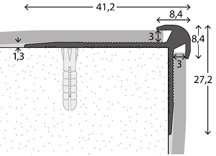 Prinz Treppenkante mit Einschub Nr. 289, 41,2 x 27,2 mm Bild