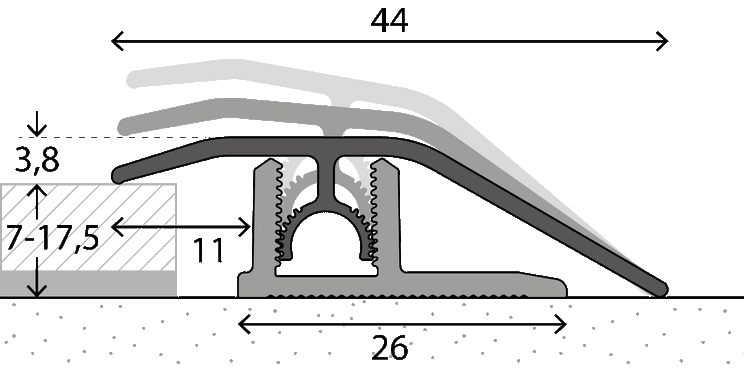 Prinz PROFI-TEC Master Anpassungsprofil Nr. 307, 44 mm Bild
