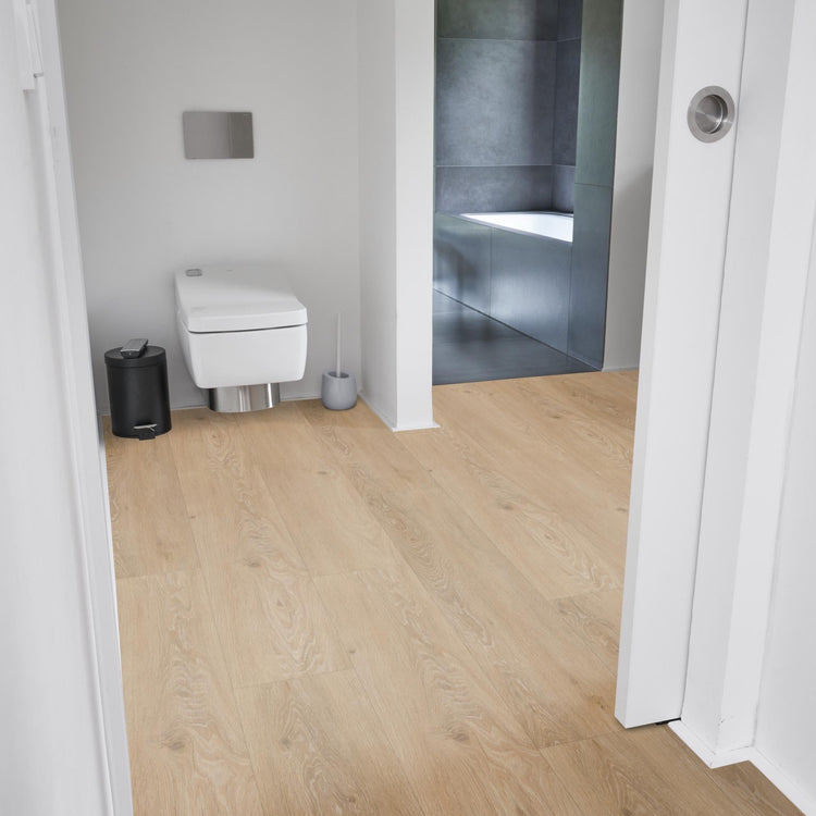 Klick-Vinyl in beige Holzoptik
