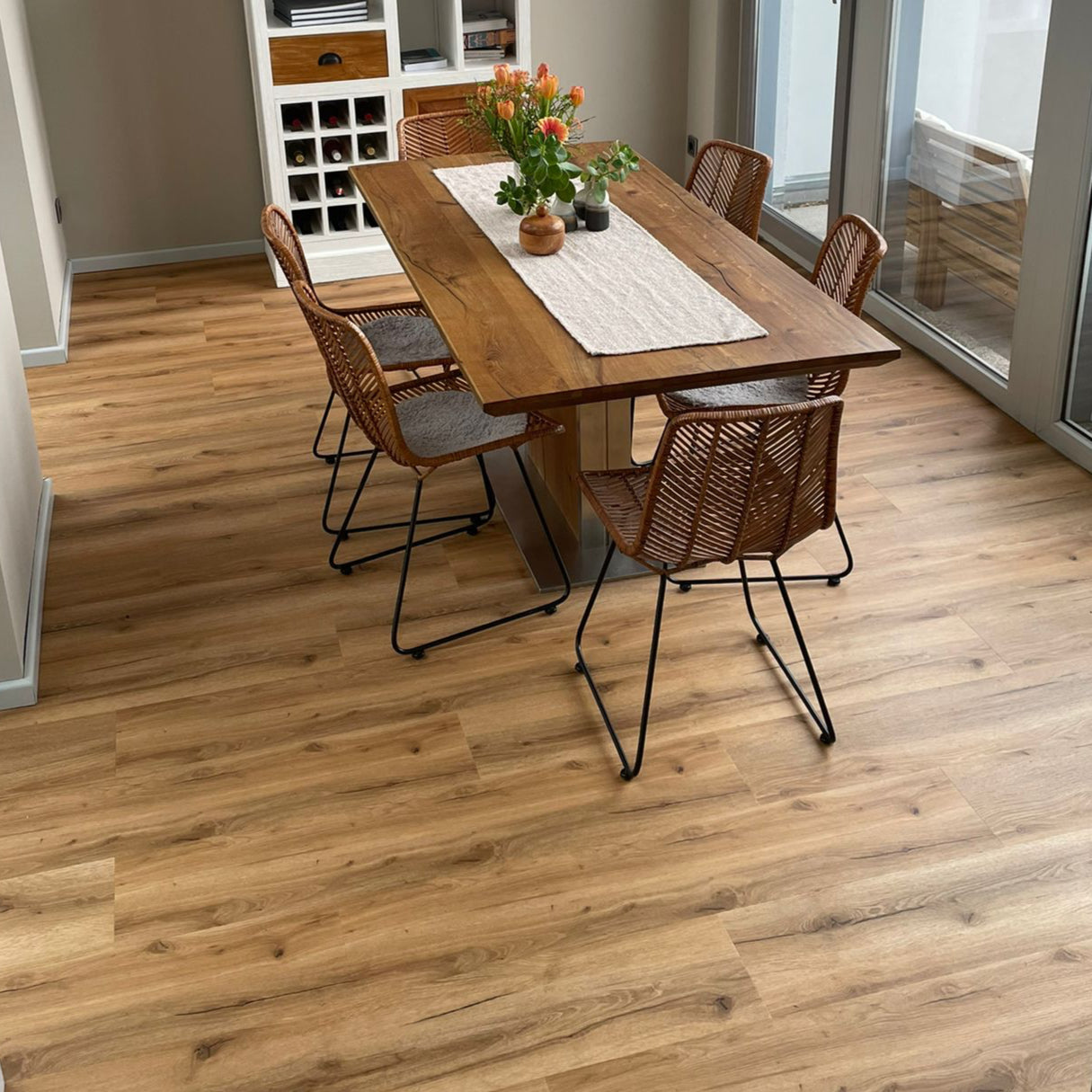 Natur Eiche Esszimmer Vinylboden Holzboden