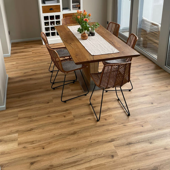 Natur Eiche Esszimmer Vinylboden Holzboden