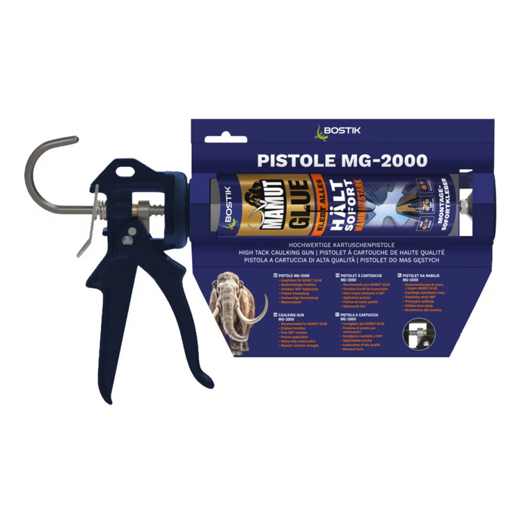 Bostik MG-2000 Kartuschenpistole mit Mamut Glue – Profi-Auspresspistole für starke Montagearbeiten und hohe Klebkraft