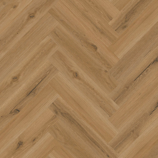 »Golden Oak« Premium Klick-Vinyl Fischgrät