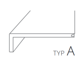 farblose Skizzierung Treppenkante Typ A