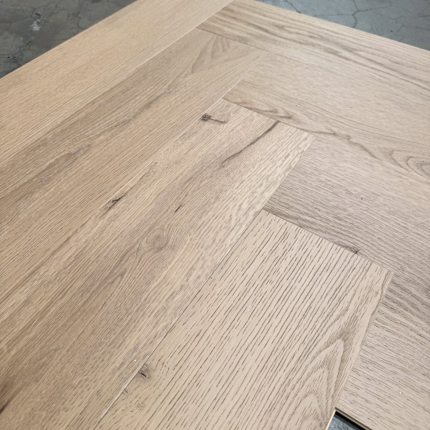 »Natural Oak« Premium Klick-Vinyl Fischgrät 1m²