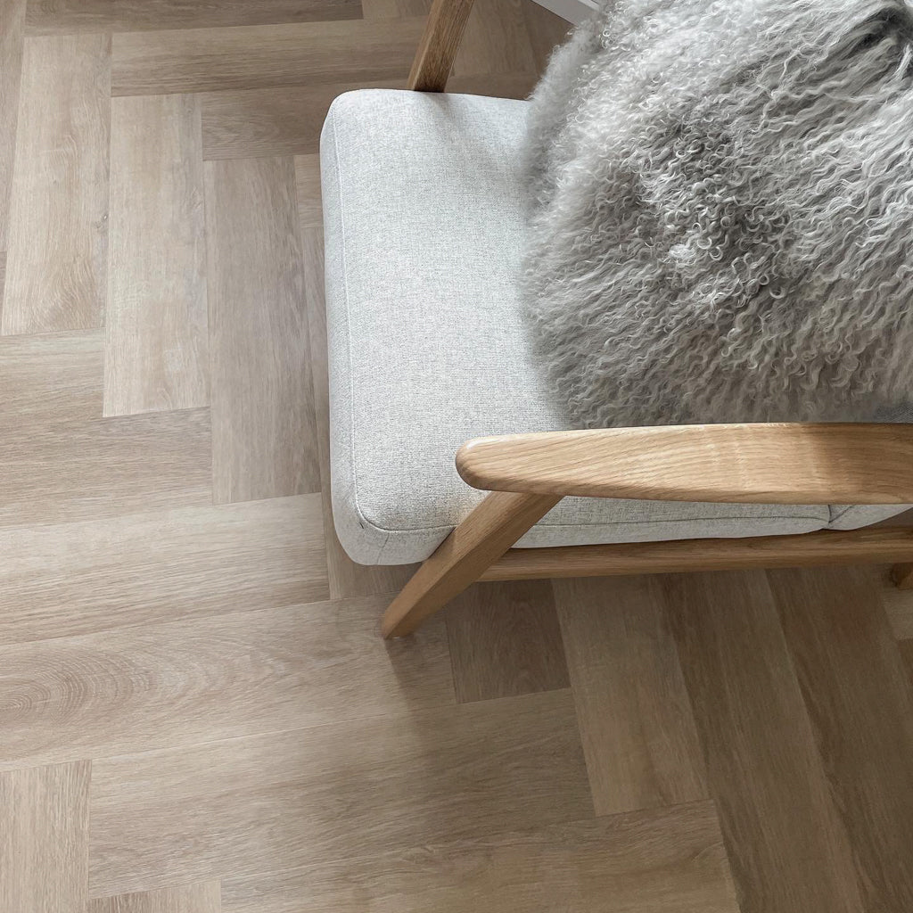 »Eiche Oleander« Fischgrät Klebevinyl 1m²