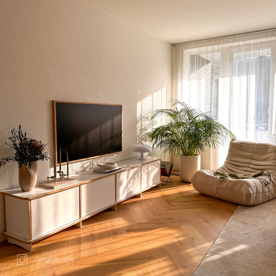 »Eiche Papaya« Fischgrät Klebevinyl 1m²