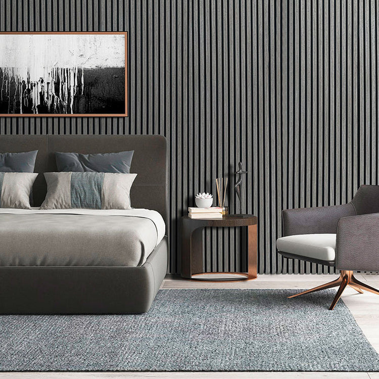 Muster Akustikpaneel Graphit Schlafzimmer