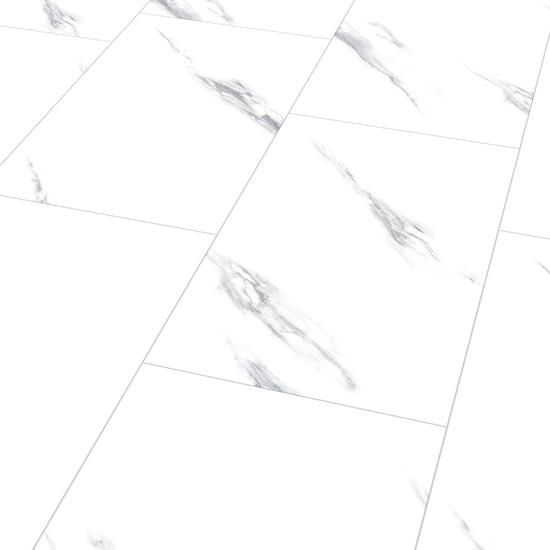 Klick-Vinyl Fliese in Hochglanzoptik weiß