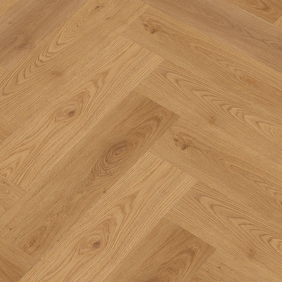 Draufsicht modernes Fischgrät Design in Braun