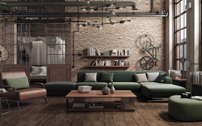 Industrial-Boden: Betonoptik, Holztöne, Materialien