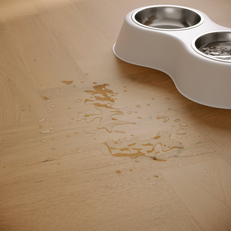 »Honey Oak« Premium Klick-Vinyl Fischgrät