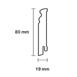 Sockelleiste Altberliner Profil Weiß 240cm