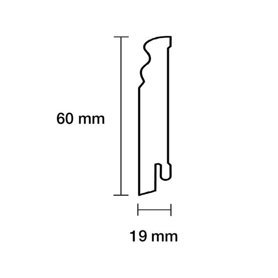 Sockelleiste Altberliner Profil Weiß 240cm