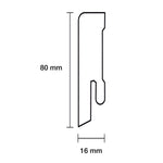 Sockelleiste Modern Weiß 240cm