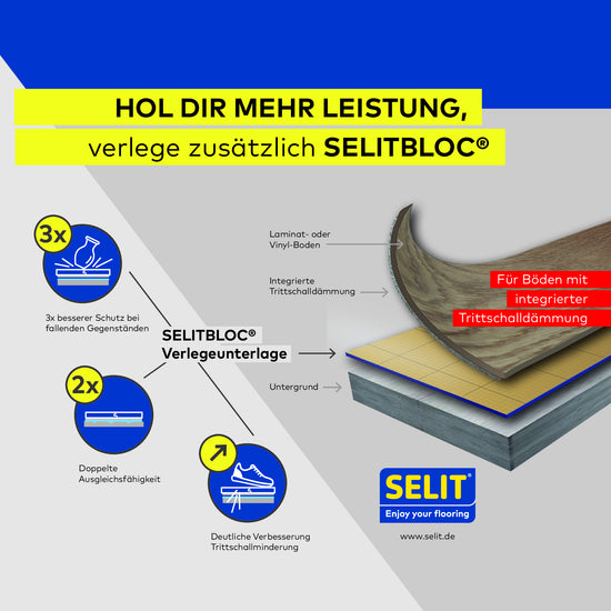 SELITBLOC® 1 mm GripTec™ voor klik-vinyl