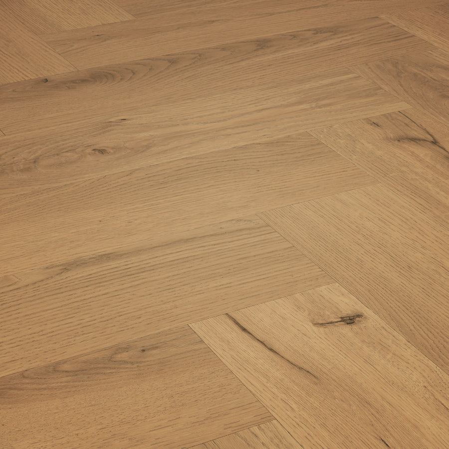 »Honey Oak« Premium Klick-Vinyl Fischgrät