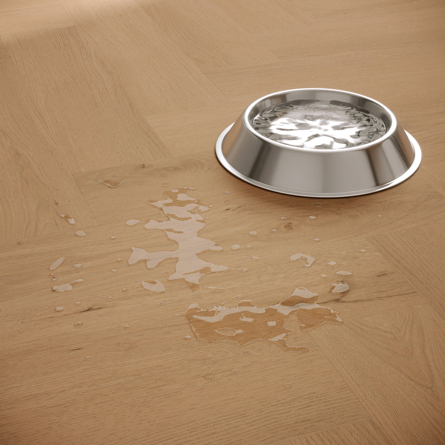 »Honey Oak« Premium Klick-Vinyl Fischgrät