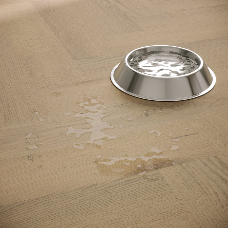 »Light Oak« Premium Klick-Vinyl Fischgrät