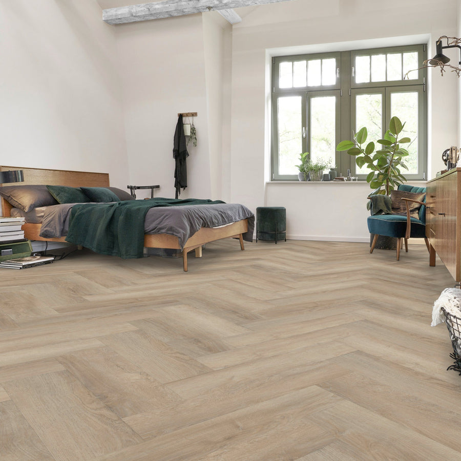 »Mirandus Oak« Premium Klick-Vinyl Fischgrät