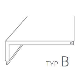 farblose Skizzierung Treppenkante Typ B