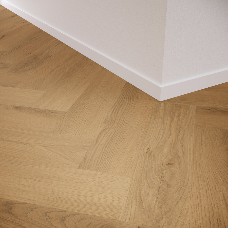 »Honey Oak« Premium Klick-Vinyl Fischgrät