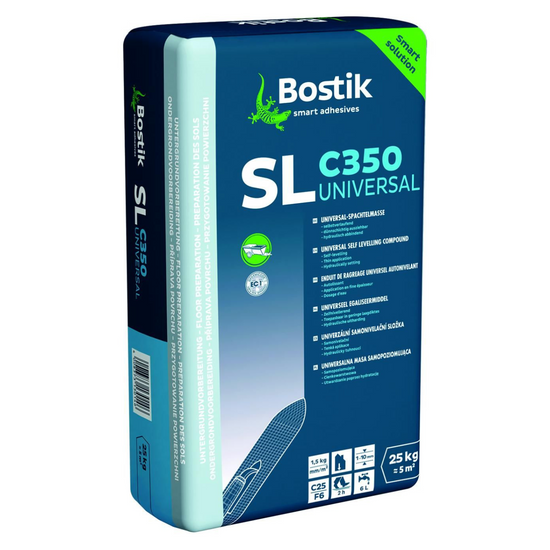 Bostik SL C350 – selbstverlaufende Spachtelmasse für den Boden, 25 kg Universal-Ausgleichsmasse