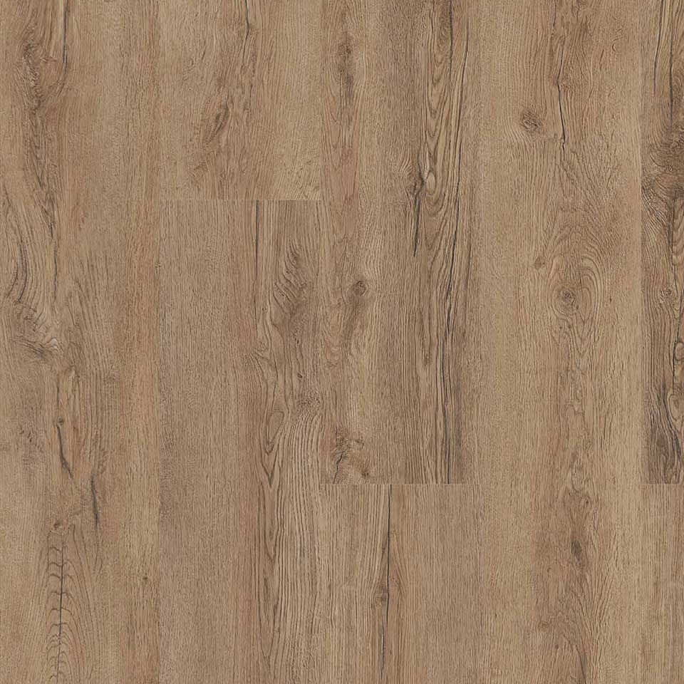 Draufsicht authentische Holznachbildung in Braun vom Klick-Vinylboden Eiche Vanezia