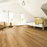 Klebevinyl braune Holzoptik im Schlafzimmer